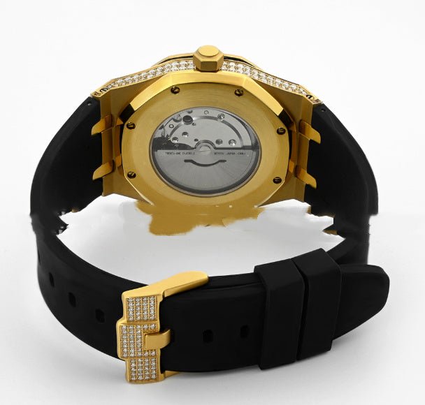 Moissanite Men's Watch Automatic European And American Mechanical Steel Belt - More4LessLB