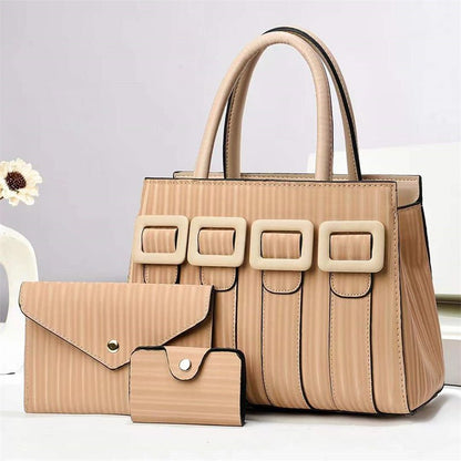 Three - Piece Sets Fashion Women's Large Capacity Tote Bag – Elegant Everyday Handbag - More4LessLB