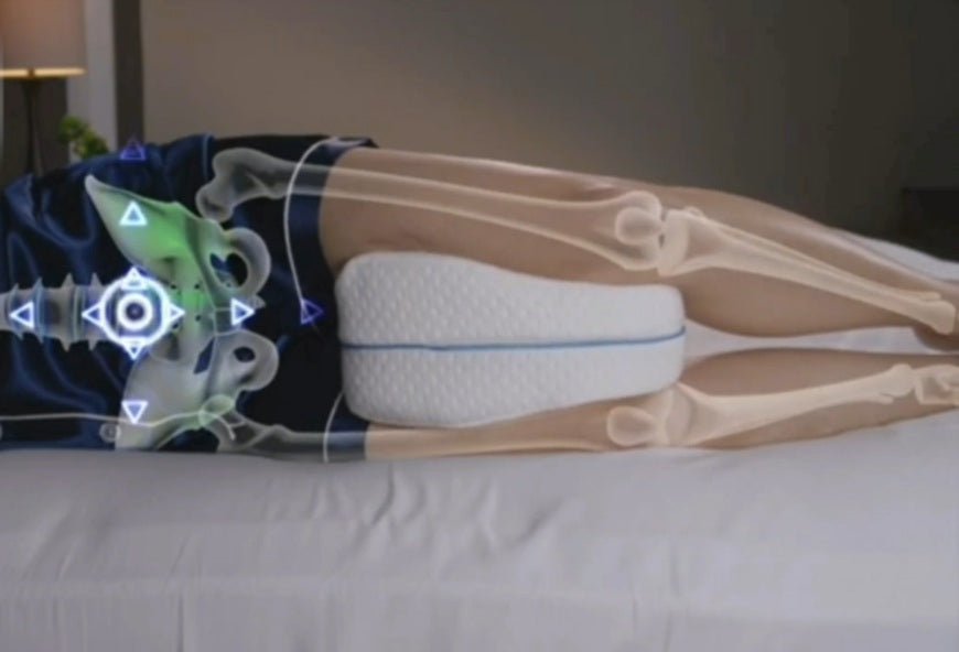 Leg pillow supporting spine alignment