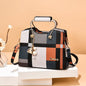 Luxury Women's Checkered Tote Bag – Elegant Lock Accent Handbag - More4LessLB