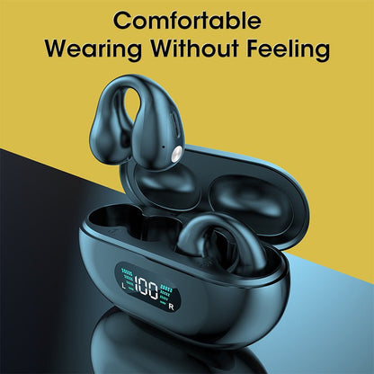 Bone Conduction Headphones TWS Earbuds Ear Clip Bluetooth 5.3 Touch Wireless Earphone In - Ear Bass HIFI Sports Headset - More4LessLB