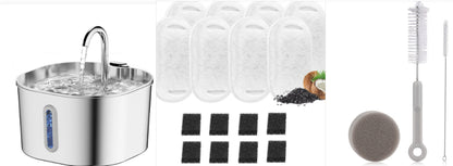 Smart Circulating Pet Water Dispenser – Stainless Steel, Large - More4LessLB