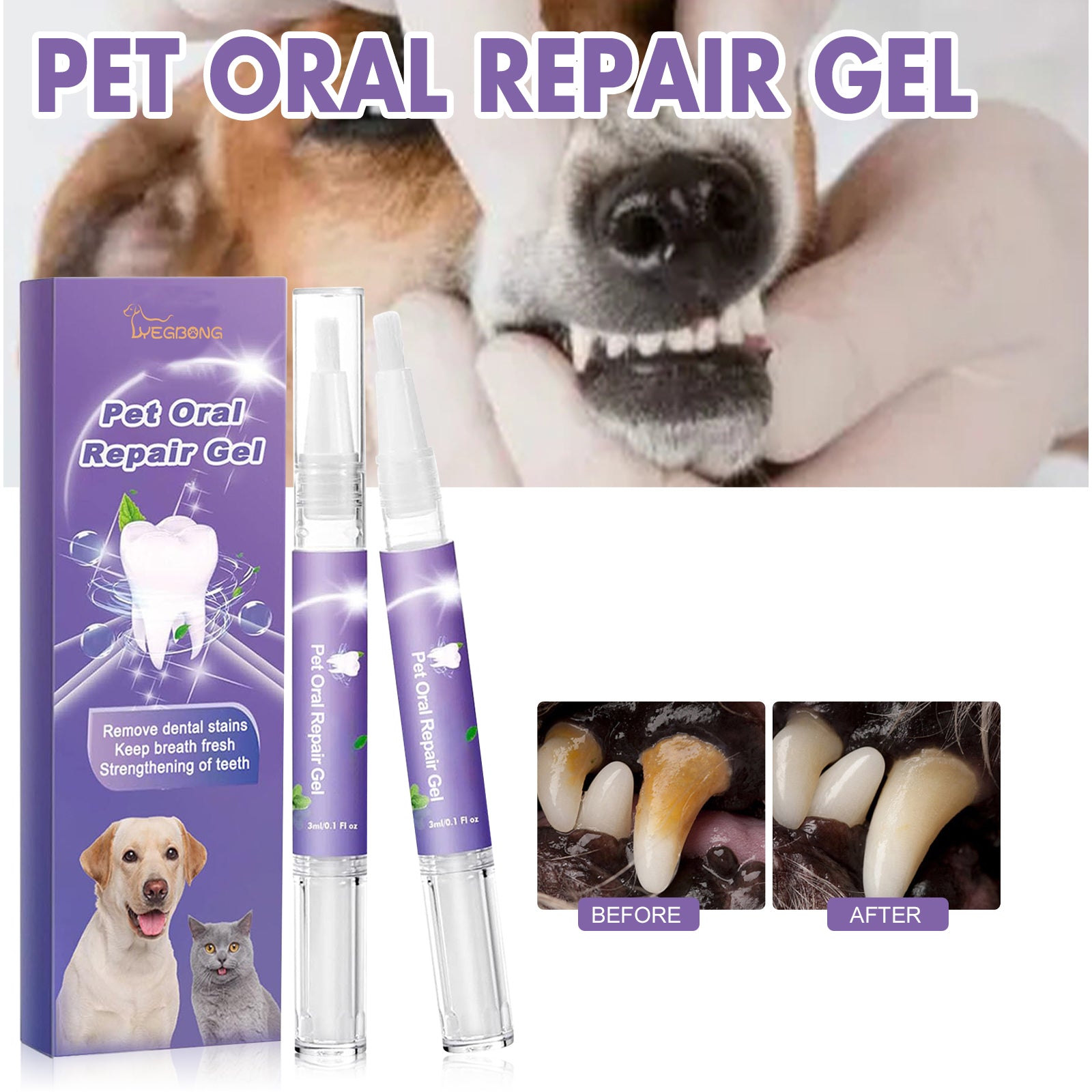 Pet Oral Repair Gel Care Cleaner - More4LessLB