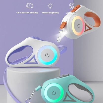 Dog Leash Retractable Leash And Dog Collar Spotlight Automatic Pet Dog Cat Traction Rope For Small Medium Dogs Pet Product - More4LessLB