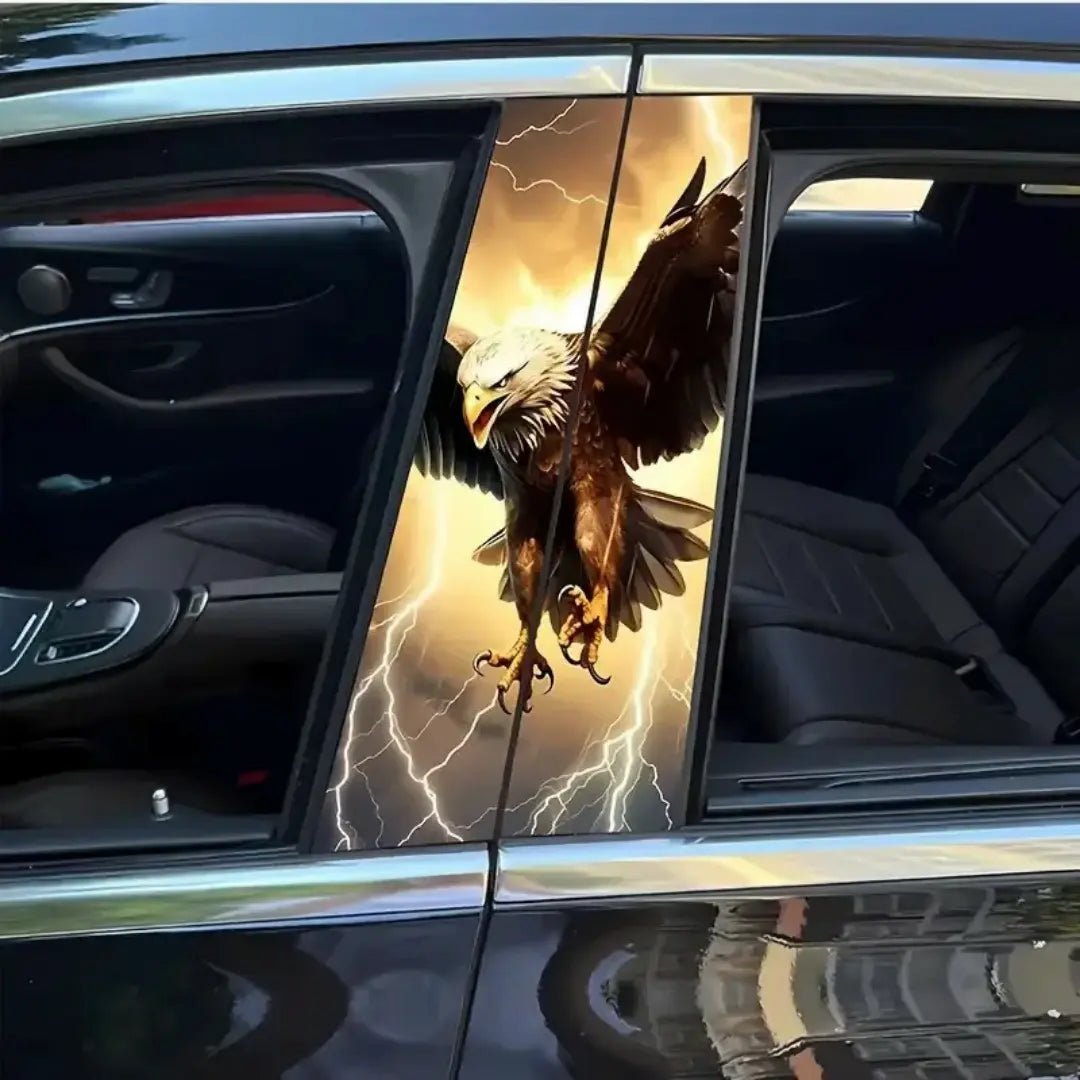 3D Wild Animal Car Window Stickers – Realistic Animal Window Pillar Decals for Cars & Motors - More4LessLB