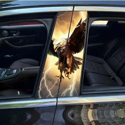 3D Wild Animal Car Window Stickers – Realistic Animal Window Pillar Decals for Cars & Motors - More4LessLB