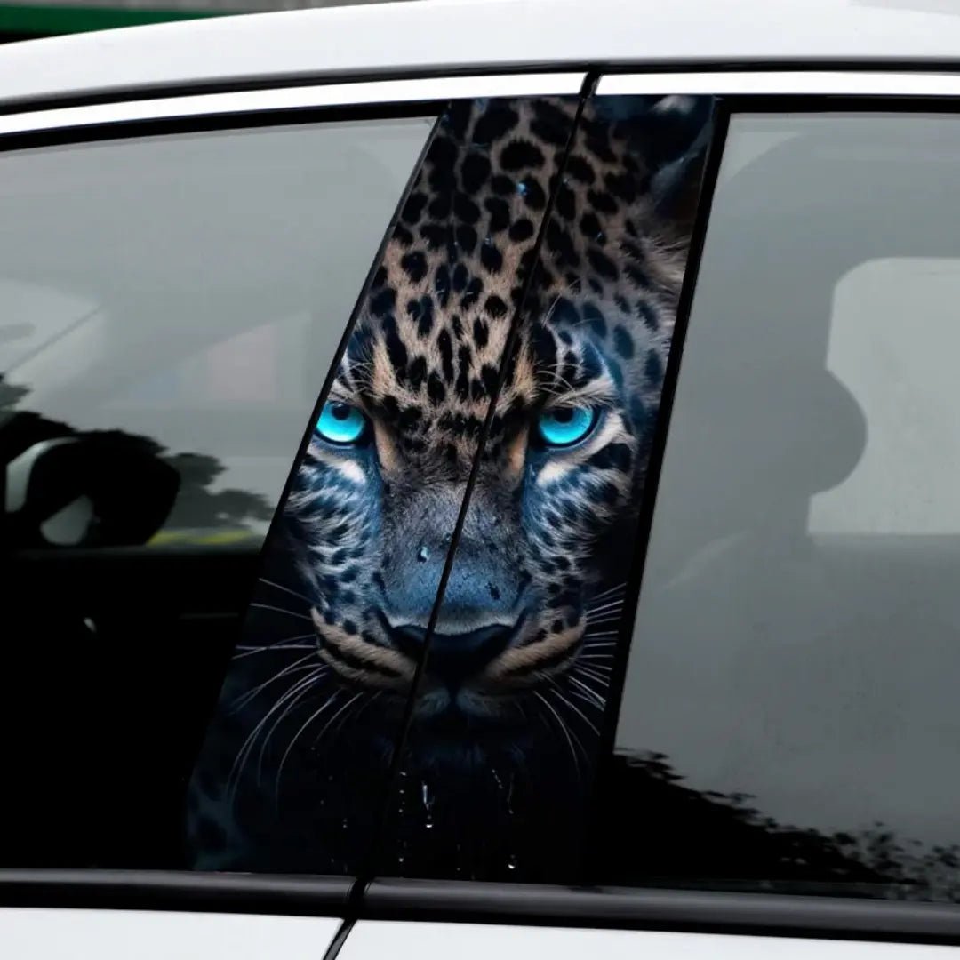 3D Wild Animal Car Window Stickers – Realistic Animal Window Pillar Decals for Cars & Motors - More4LessLB