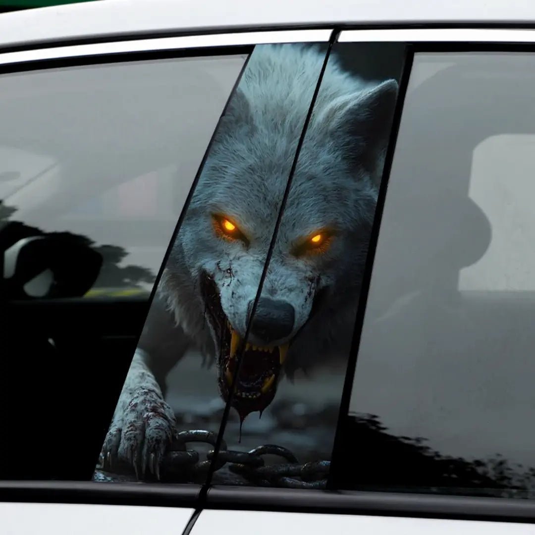 3D Wild Animal Car Window Stickers – Realistic Animal Window Pillar Decals for Cars & Motors - More4LessLB