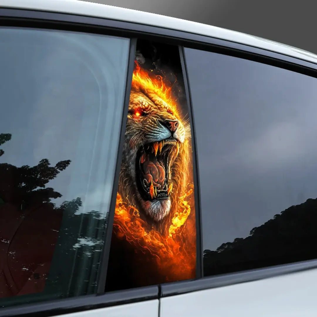 3D Wild Animal Car Window Stickers – Realistic Animal Window Pillar Decals for Cars & Motors - More4LessLB