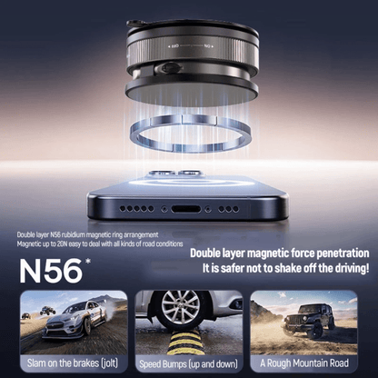 Magnetic Car Phone Holder – 360° Rotation & Strong N56 Magnetic Mount - More4LessLB