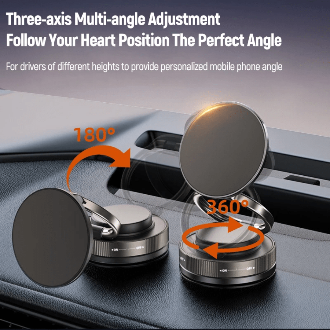 Magnetic Car Phone Holder – 360° Rotation & Strong N56 Magnetic Mount - More4LessLB