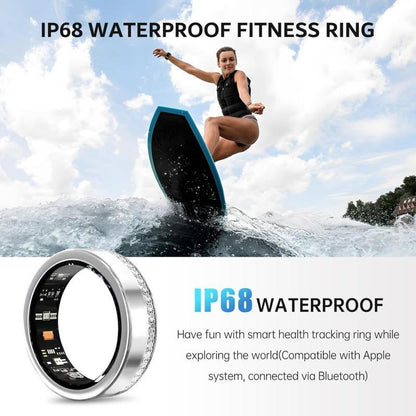 2025 New Smart Ring For Women Luxury Elegant Diamond Ring With Visible Tech Core Heart Rate Sleep Tracker Fitness Health Monitor IP68 Waterproof Compatible - More4LessLB
