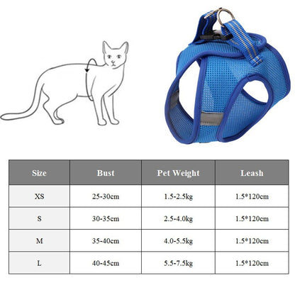 Anti - Strike Cat Harness – Adjustable Traction Vest for Cats - More4LessLB