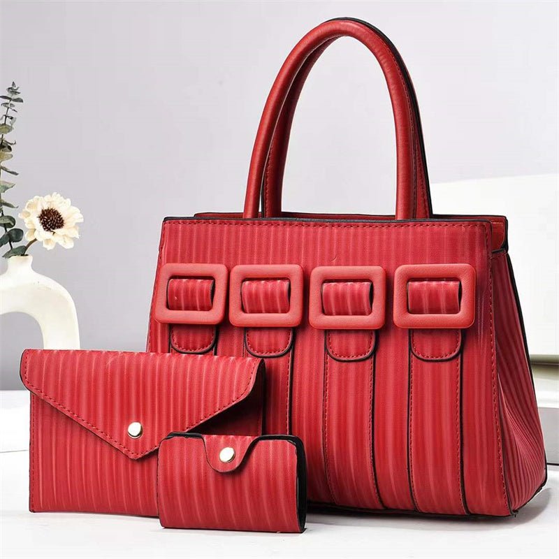 Three - Piece Sets Fashion Women's Large Capacity Tote Bag – Elegant Everyday Handbag - More4LessLB