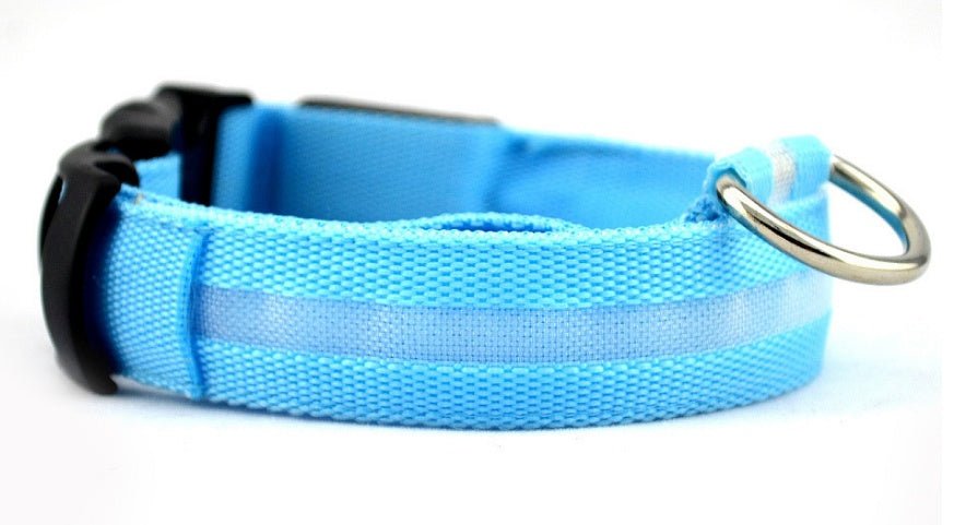 Nylon LED Pet Dog Luminous Collar Night Safety Flashing Glow in Dark Dog Cat Leash Adjustable Pet Supplies - More4LessLB