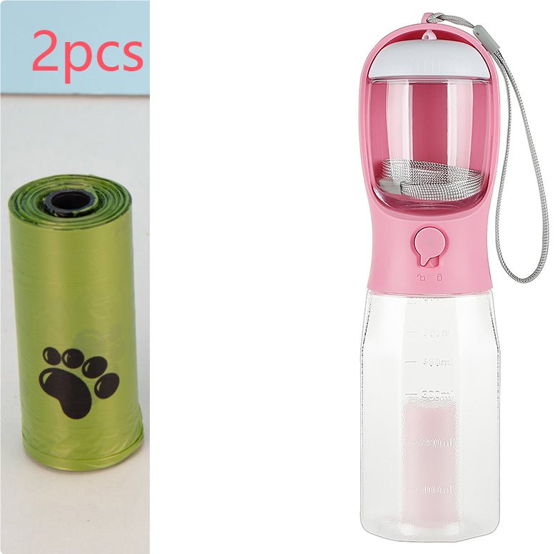 Portable Cat Dog Water Bottle Food Feeder Drinker Poop Dispenser 3 In 1 Leak - proof Multifunctional Dog Water Bottle Pet Products - More4LessLB