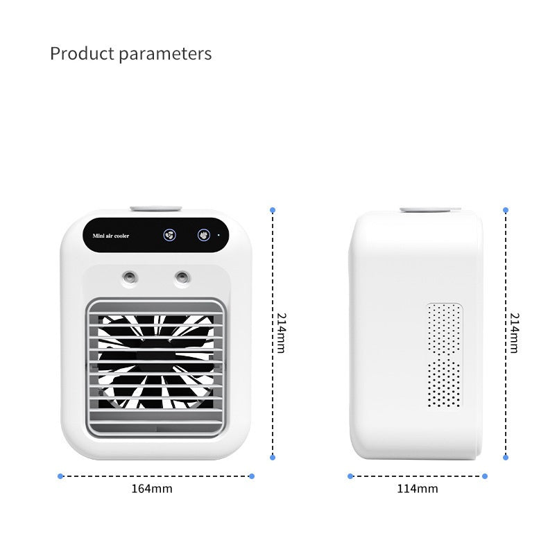 Portable USB Mini Air Cooler – Personal Cooling Fan with Mist & Ice Cooling - More4LessLB