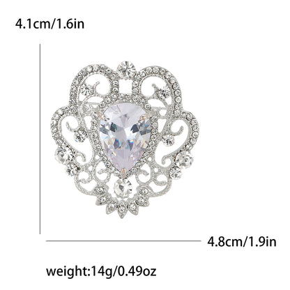 Baroque Court-style Small Trumpet Brooch Vintage And Delicate Ladies' Clothing Flower Pin Accessory