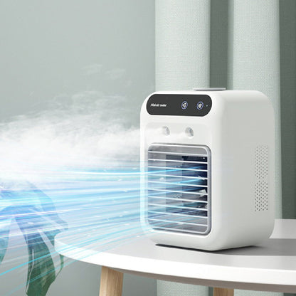 Portable USB Mini Air Cooler – Personal Cooling Fan with Mist & Ice Cooling - More4LessLB