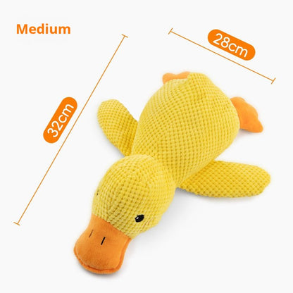 Calming Plush Duck Dog Toy – Interactive Chew & Squeak - More4LessLB