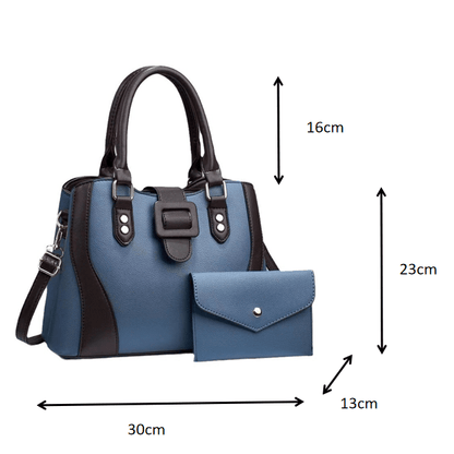 Urban Minimalist Women's Handbag Set – Elegant Chain Accent Shoulder Bag - More4LessLB