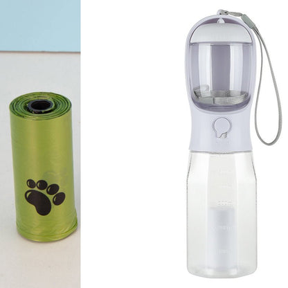 Portable Cat Dog Water Bottle Food Feeder Drinker Poop Dispenser 3 In 1 Leak - proof Multifunctional Dog Water Bottle Pet Products - More4LessLB