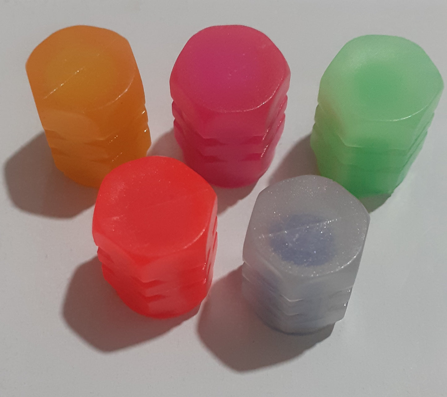 Set of valve covers in multiple colors