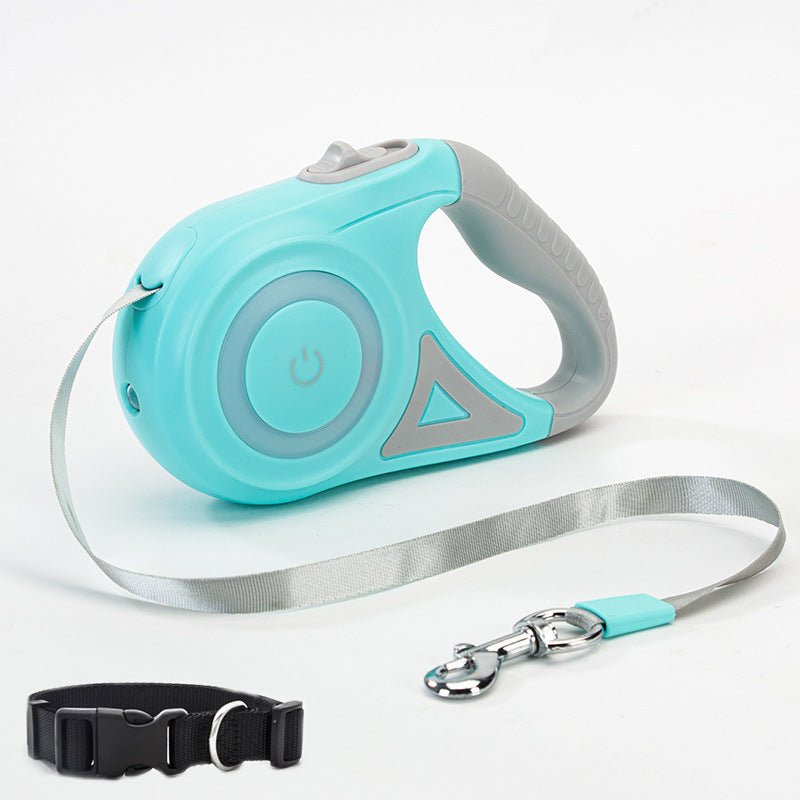Dog Leash Retractable Leash & Dog Collar Spotlight – Automatic Traction Rope for Small & Medium Dogs | Pet Supplies - More4LessLB
