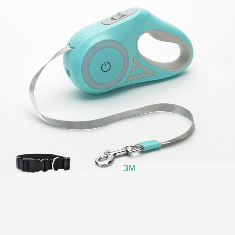 Dog Leash Retractable Leash And Dog Collar Spotlight Automatic Pet Dog Cat Traction Rope For Small Medium Dogs Pet Product - More4LessLB