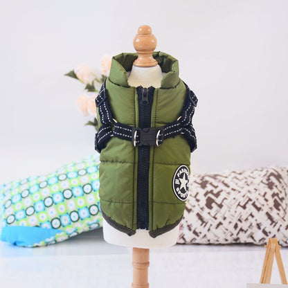 Waterproof Dog Clothes Winter Dog Coat With Harness Warm Pet Clothing Big Dog Jacket Chihuahua Labrador Coat Costume - More4LessLB
