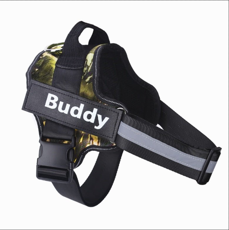 Personalized Dog Harness NO PULL Reflective Breathable Adjustable Pet Harness Vest For Small Large Dog Custom Patch Pet Supplies - More4LessLB
