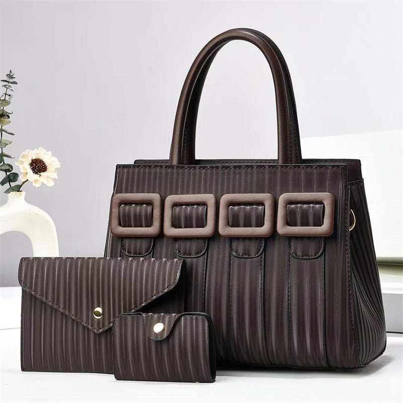Three - Piece Sets Fashion Women's Large Capacity Tote Bag – Elegant Everyday Handbag - More4LessLB