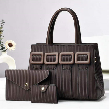 Three - Piece Sets Fashion Women's Large Capacity Tote Bag – Elegant Everyday Handbag - More4LessLB