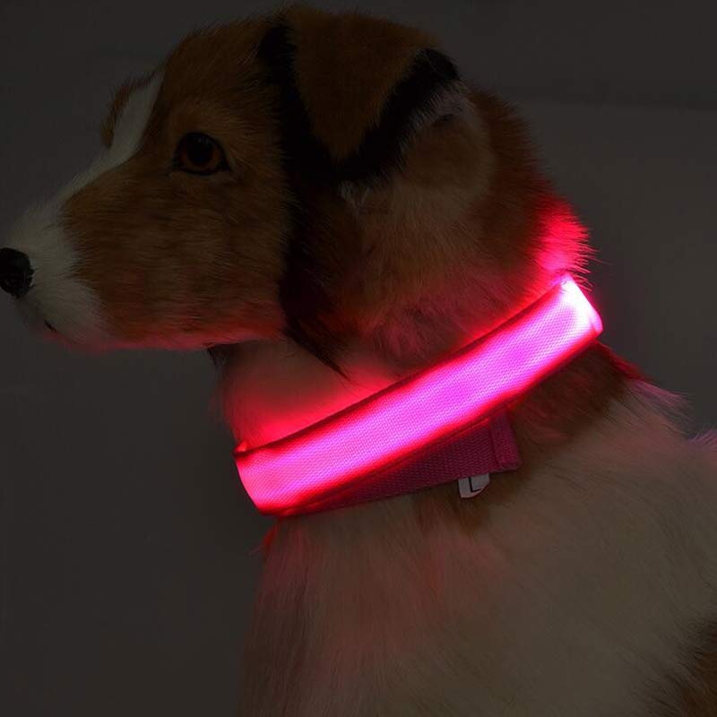 Nylon LED Pet Dog Luminous Collar Night Safety Flashing Glow in Dark Dog Cat Leash Adjustable Pet Supplies - More4LessLB