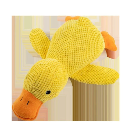 Calming Plush Duck Dog Toy – Interactive Chew & Squeak - More4LessLB