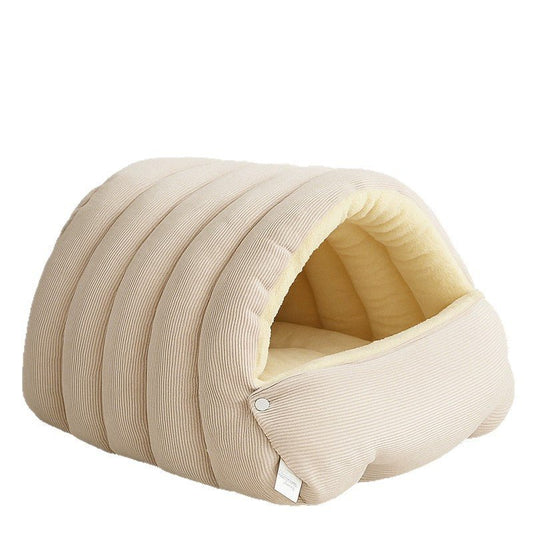 Removable And Washable Closed Cat House Winter Warm Pet Sleeping Nest - More4LessLB