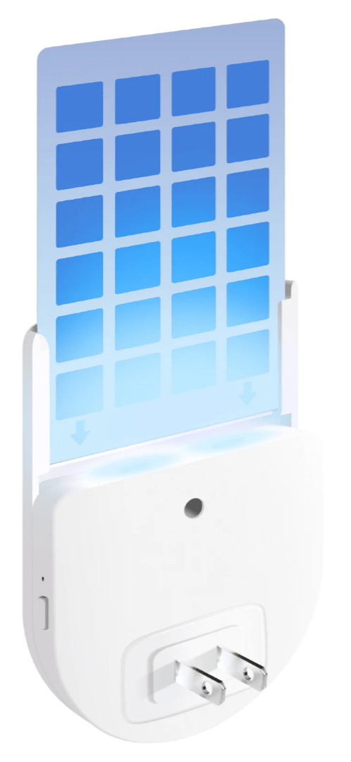 Close-up of UV sticky trap with sticky cards