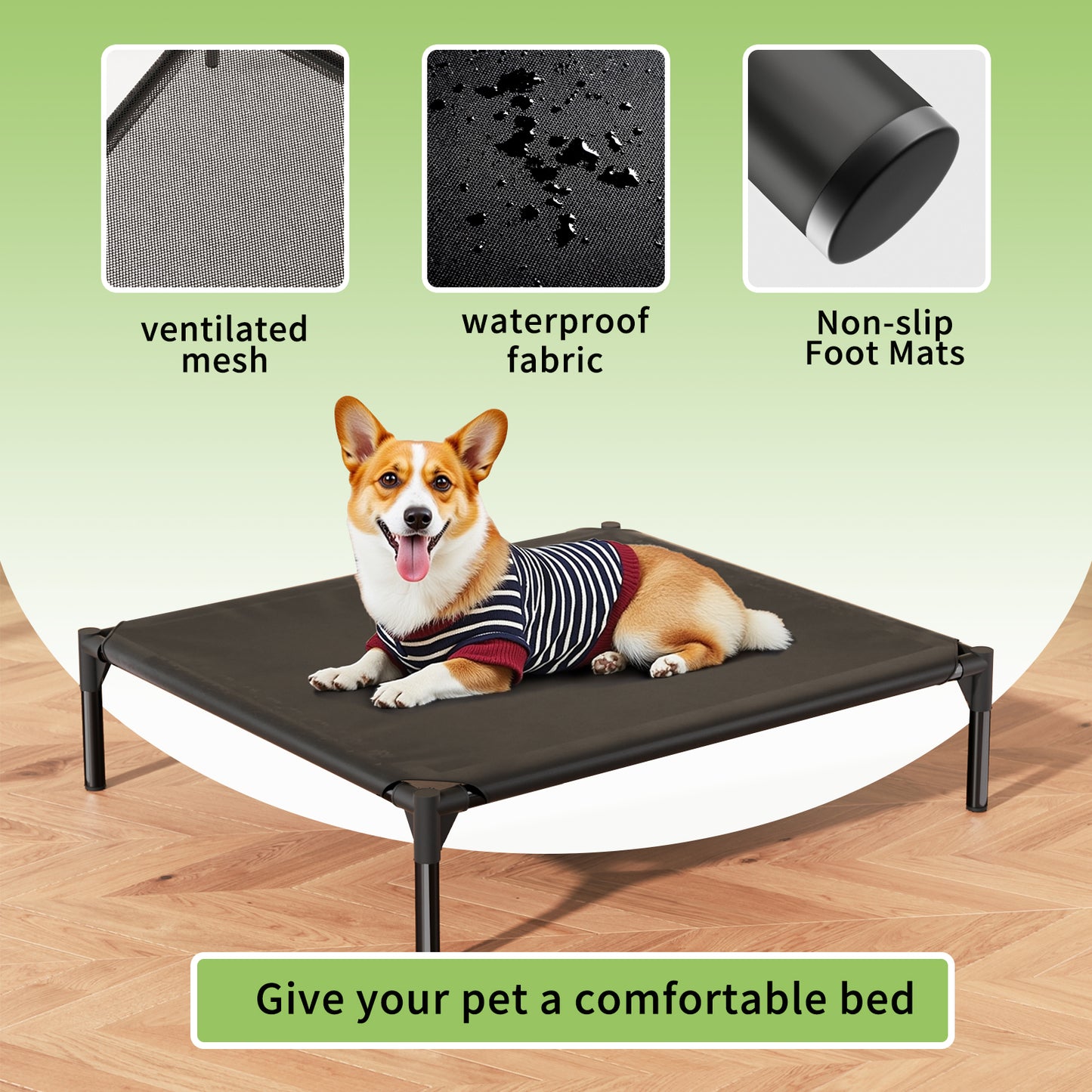 The Bi - material Pet Bed Is Of Your Choice,The Detachable Design Of The Oxford Cloth And Breathable Mesh Pet Bed Combines The Characteristics Of Breathable, Waterproof And Odorless To Create A Comforta - More4LessLB
