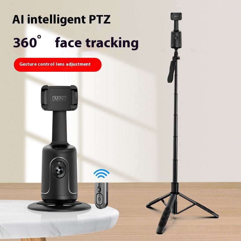 360° Auto Face Tracking AI Gimbal – Smart Phone Holder Tripod for Video, Vlog & Live Streaming - More4LessLB