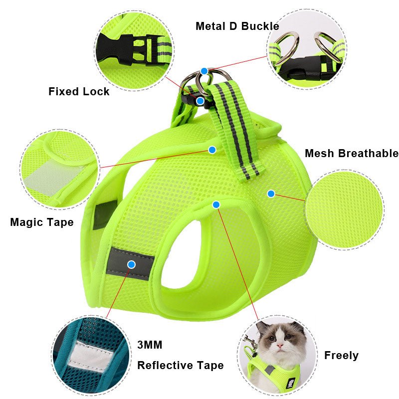 Anti - Strike Cat Harness – Adjustable Traction Vest for Cats - More4LessLB