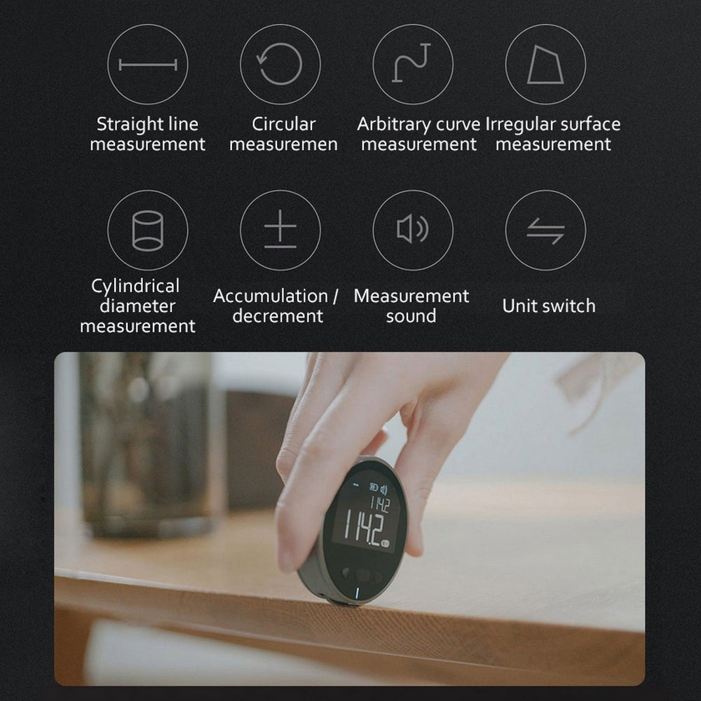 Mini Digital Measuring Wheel – Rechargeable Pocket Electronic Ruler - More4LessLB