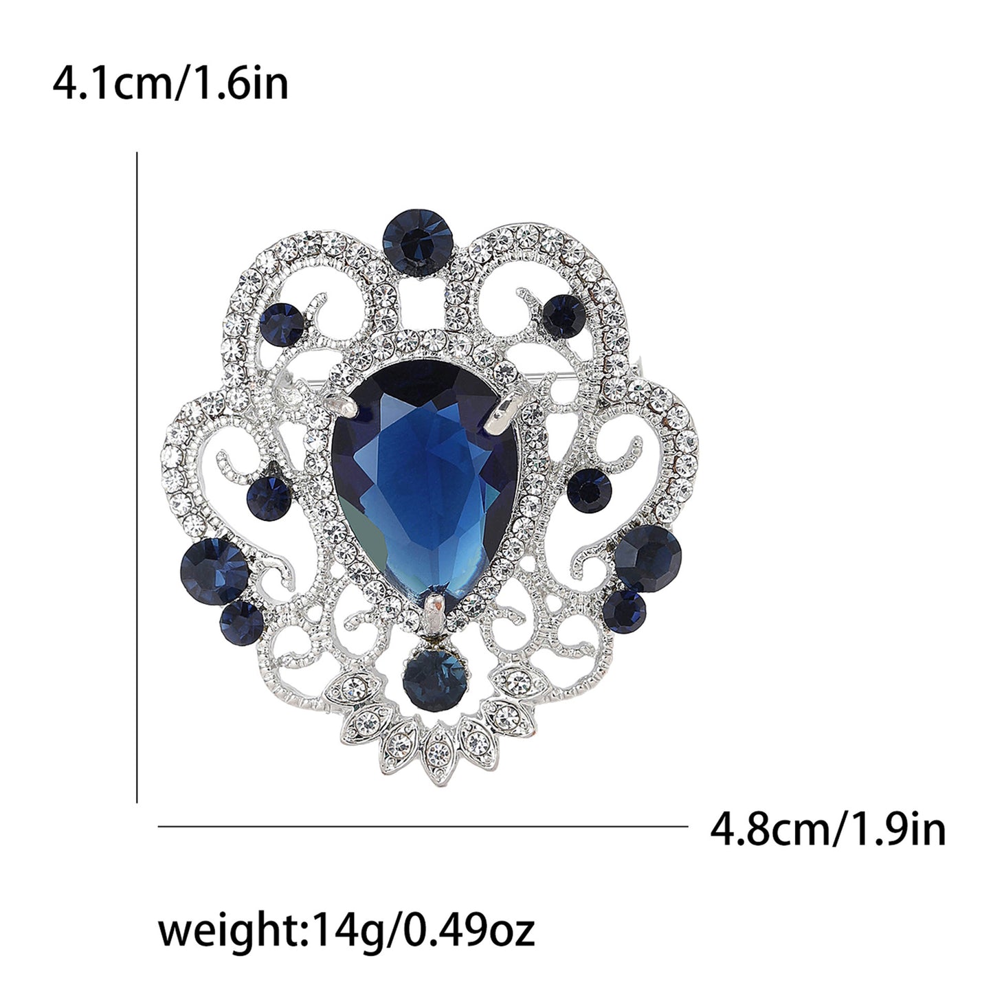 Baroque Court-style Small Trumpet Brooch Vintage And Delicate Ladies' Clothing Flower Pin Accessory