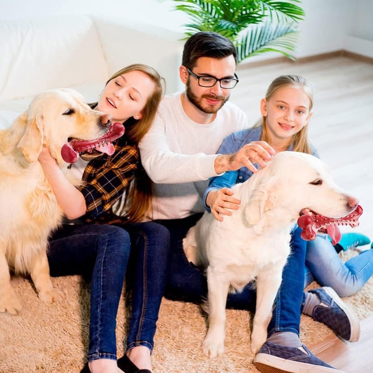 Natural Rubber Chew Toy – Strong & Safe for Aggressive Chewers - More4LessLB
