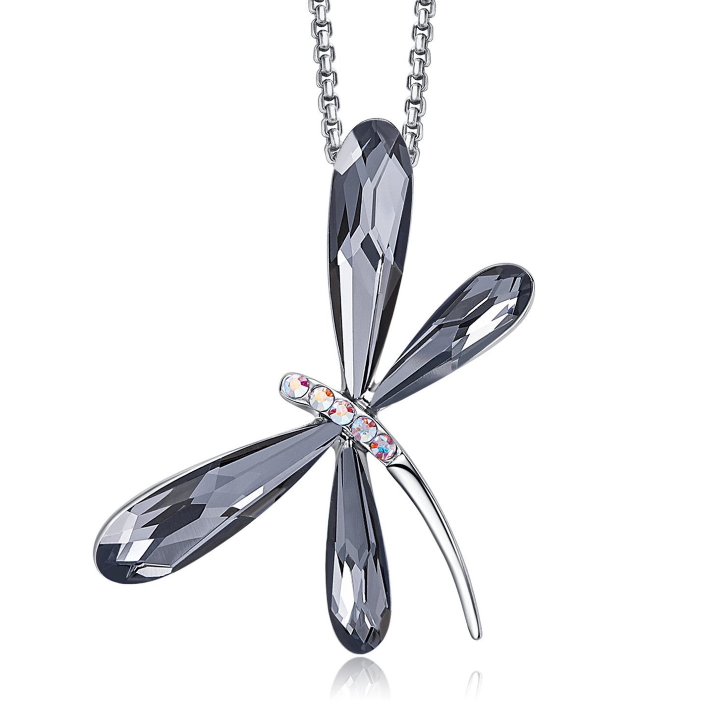 Ladies' Fashion Minimalist Versatile Crystal Dragonfly Necklace