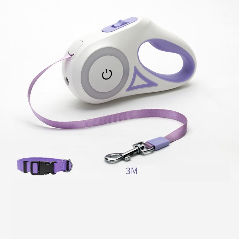 Dog Leash Retractable Leash And Dog Collar Spotlight Automatic Pet Dog Cat Traction Rope For Small Medium Dogs Pet Product - More4LessLB