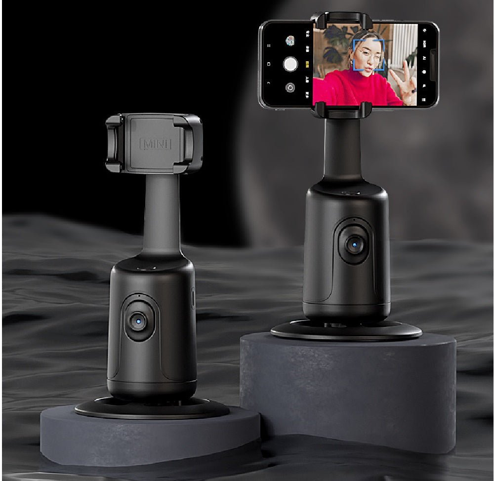360° Auto Face Tracking AI Gimbal – Smart Phone Holder Tripod for Video, Vlog & Live Streaming - More4LessLB