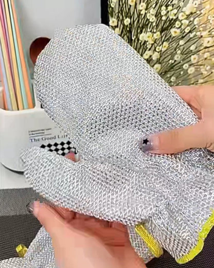 Metal fabric dishwashing gloves front view