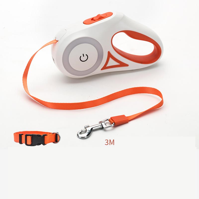 Dog Leash Retractable Leash And Dog Collar Spotlight Automatic Pet Dog Cat Traction Rope For Small Medium Dogs Pet Product - More4LessLB