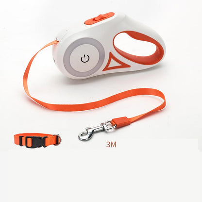 Dog Leash Retractable Leash And Dog Collar Spotlight Automatic Pet Dog Cat Traction Rope For Small Medium Dogs Pet Product - More4LessLB