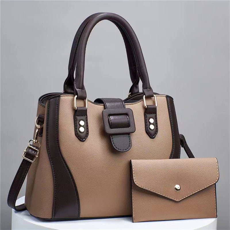 Urban Minimalist Women's Handbag Set – Elegant Chain Accent Shoulder Bag - More4LessLB